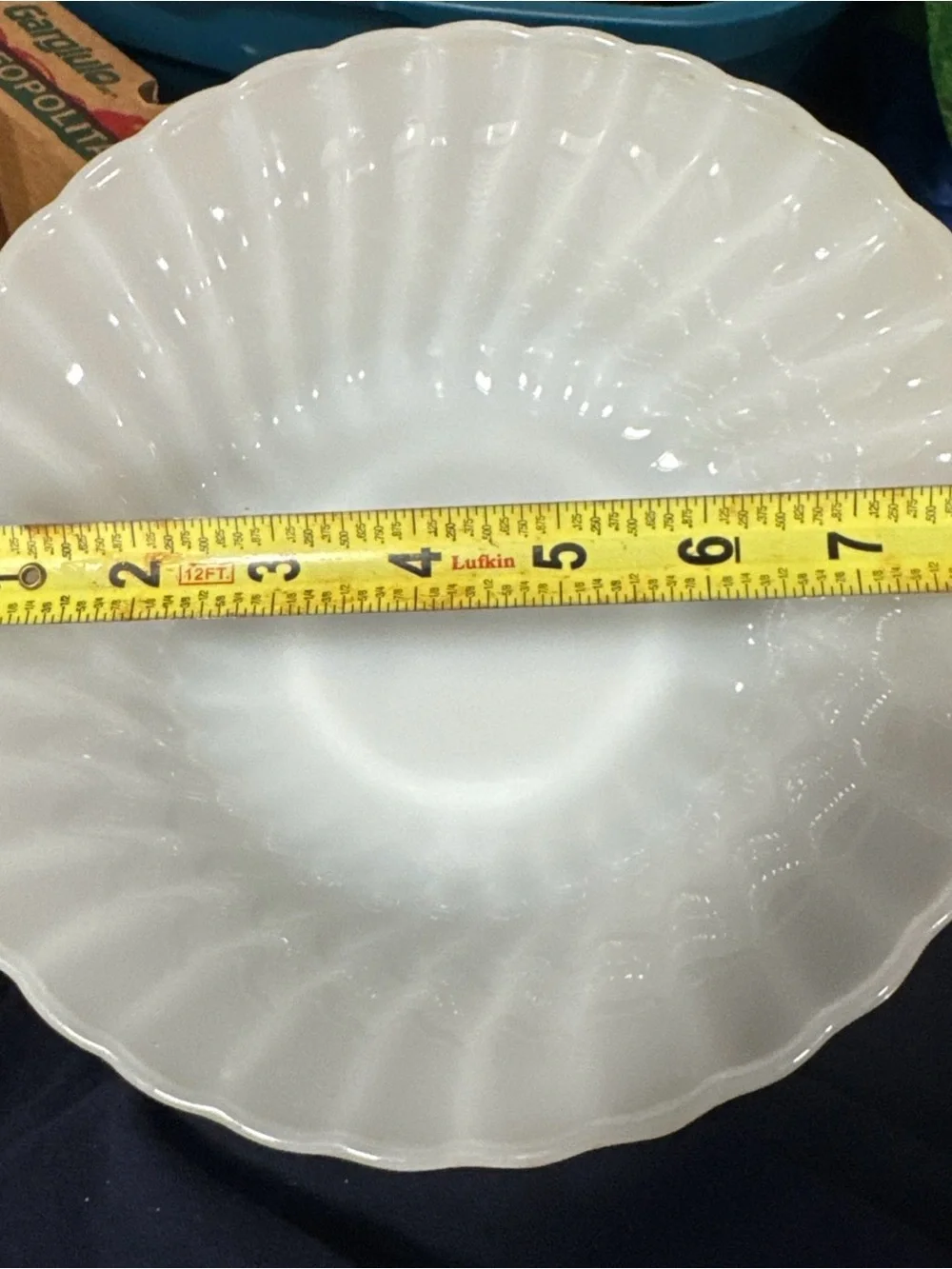 Anchor Hocking White Scalloped Serving Bowl